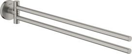 GROHE Start 41183DC0 Rankšluosčių džiovintuvas 439 mm su 2 svirtimis ir pasukamuoju paviršiumi, metalinis, su varžtais ir kaiščiais, iš super plieno