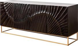 invicta INTERIOR Scorpion Solid Sideboard 177 cm Mango mediena Elaborate 3D raižiniai Komoda Svetainės spintelė Sideboard