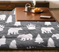 Kotatsu japoniškas šildomas stalas Kavos arbatai Svetainės stalas Kotatsu japoniškas šildomas stalas Japoniškas šiltas stalas Tatami Gyvenamasis stilius Kavos staliukas 4 dalių rinkinys su antklode Kilimėlis šildymas (spalvotas)