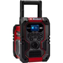 Einhell TE-CR 18 Li DAB+/FM/BT 3407995 Belaidė radijo imtuvas 18 V Power X-Change DAB+ ir FM priėmimas Bluetooth AUX USB TFT ekranas IP65 be akumuliatoriaus ir kroviklio Raudona-Juoda