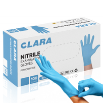 Clara nitrilinės pirštinės mėlyna, XL dydis 100vnt