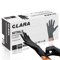 Clara nitrilinės pirštinės juoda, XL dydis 100vnt