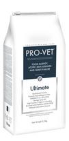 Ultimate 2,5kg - PRO-VET Veterinarinis- dietinis maistas yra specialios paskirties šunims, turintiems alergiją maistui, maisto netoleravimą (padidėjusio jautrumo sutrikimai) arba atopiją (alerginis dermatitas); tinka šunims, sergantiems širdies nepakankam