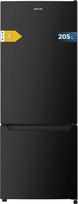 "Cecotec Bolero CoolMarket Combi 205 DF Black E, E klasė, 205 L, DeFrost, greitas šaldymas, apverčiamos durys, LED vidaus apšvietimas