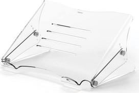 "Fellowes Clarity" reguliuojamo aukščio nešiojamojo kompiuterio stovas - skaidrus