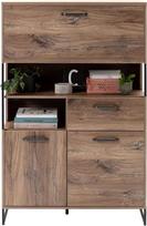 Aukštoji lentyna - "Flagstaff Oak Decor" - Juoda - Metalinė - W 95 cm - 2 durys - 1 atvartas - 1 stalčius
