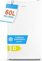 COMFEE RCU60WH3(E) 60L vertikalus šaldiklis, 3 skyriai, vienos durys, reguliuojama temperatūra, apverčiamos durys, tylus, laisvai pastatomas