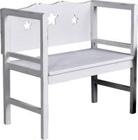 Medinis suoliukas "Shabby Chic" žvaigždės Sodo suoliukas Virtuvės suoliukas Derliaus suoliukas mxa044 Palazzo Exclusive