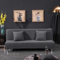 Sofa Slipcover Armless trikotažinė sofa Slipcover Set Baldų apsauga Žakardas Stretch Couch Chair Cover Grey XL: 195-225cm