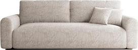 Sofa-lova su miegamojo lova 244 x 98 cm - Sofa Laidas smėlio spalvos - 3-vietė sofa su miego funkcija - Sofa su miego funkcija - Svetainės sofa - Sofa lova