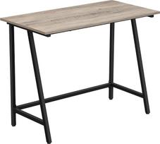 Vasagle LWD040B02 Rašomasis stalas, Kompiuterio stalas, Namų biuras, Studijos, Biuras, Svetainė, Stabilus, Taupantis vietą, Lengvai surenkamas, Pramoninis dizainas, 100 x 50 x 75 cm, Pilkai juodas, 39,37 x 19,68 x 29,52 colių, Pilkai juodas
