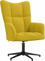 vidaXL "Recliner Swivel TV Chair", minkštas krėslas, relaksacinis krėslas, fotelis, fotelis, svetainė, garstyčių geltona, aksomas