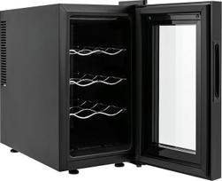 Vyno šaldytuvas, 8 butelių vyno rūsys, 23L 55W gėrimų šaldytuvas, skirtas namams, biurui, viešbučiui, barui, klubui, 25,8 x 50,2 x 46,5 cm