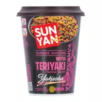 Greitai paruošiami makaronai Sun Yan Yakisoba su terijakio skonio padažu