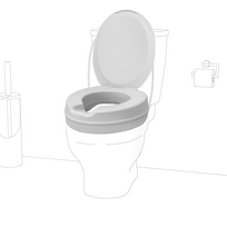 Minkštas tualeto paaukštinimas, aukštis 11 cm