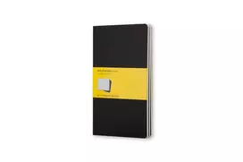 Užrašų knygutė Moleskine Cahier 13x21cm, langeliais, minkštu viršeliu, juodos spalvos