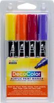 Akriliniai markeriai Marvy Decocolor Acrylic #315-4E Bright, 4 vnt.