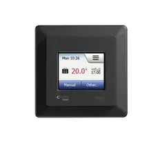 Elektra šildomų grindų termostatas Comfort Heat Touch, juodas