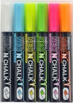 Kreidiniai markeriai Marvy NEON Chalk Marker, #490-6C neoniniai, 6 vnt.