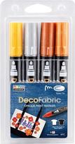 Markeriai įvairių atspalvių tekstilės dekoravimui Marvy DecoFabric Marker #223-4M Metallic, 4vnt.