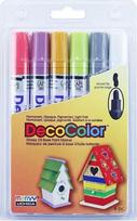 Markeriai įvairių paviršių dekoravimui Marvy Decocolor Broad #300-6D Retro, 6vnt.