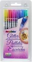 Markeriai įvairių paviršių dekoravimui Marvy Decocolor Fine #160-6A Glitter, 6 vnt.