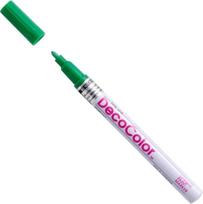 Markeris įvairių paviršių dekoravimui Marvy Decocolor Fine #200 Green, 1 vnt.