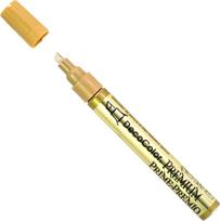 Markeris įvairių paviršių dekoravimui Marvy Decocolor Fine 350-S #GLD, Gold, 1 vnt.