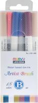 MARVY flomasteriai teptukiniu galiuku Artist Brush #1100-18B, 18 vnt.