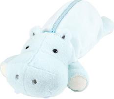Pliušinis penalas „Hippopotamus series”, melsvas HPP-PCN01-B