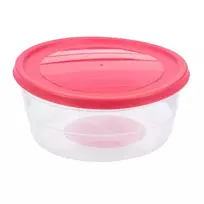 Maisto dėžutė, apvalios formos, rožinė, 700 ml
