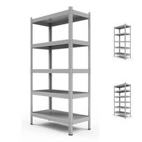 AKCIJA! PLIENINĖ SANDĖLIAVIMO LENTYNA „HARD METAL“ (225 KG) : Dydis - 220 x 100 x 50 cm, Komplektacija - 5 lentynos