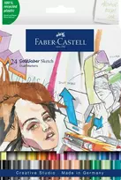Rašikliai piešimui Faber-Castell Sketch Goldfaber 24 spalvų