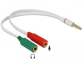 Delock Audio Headset Adapter 3.5mm Male to 2x Female Jack