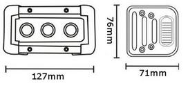 JAG96-0045 LED darbinis žibintas, 30W, 10-30V, 3 CREE LEDx10W, FLOOD, JAG juosta