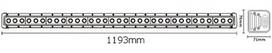 JAG96-0049 LED darbo lempa, 330W, 10-30V, 33 CREE LEDx10W, PLATINIMAS/KONCENTRACIJA/PLATINIMAS, Juosta JAG