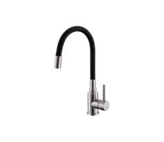 ALVEUS 1144432 - Kriauklės maišytuvas su lanksčiu snapu MINTAS 34 cm nerūdijančio plieno/juoda