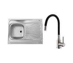 ALVEUS SETA24019-Virtuvės kriauklė CLASSIC+kriauklės maišytuvas MINTAS 34 cm nerūdijantis plienas/juoda
