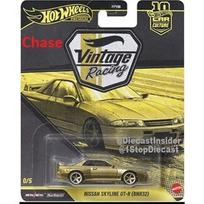 PRE-ORDER Hot Wheels Premium Vintage Racing 2026 Modeliukas CHASE Nissan Skyline GT-R BNR32 Gold