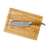 Laguiole Santoku Olive Virtuvinis peilis su pjaustymo lenta