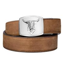 Kore Essentials Bull Buckle Brown Buffalo Leather Gun Belt Taktinis diržas