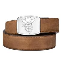 Kore Essentials Cowboy Buckle Brown Buffalo Leather Gun Belt Taktinis diržas