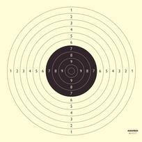 Olympia LUX 50x52 cm Šaudymo taikinys sportiniams pistoletams, 50 vnt., ISSF, PZSS