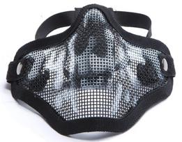 Action Sport Games ASG Lower Half Metal Black/Skull Airsoft apsauginė kaukė