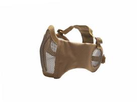 Action Sport Games ASG Metal Mesh Tan Airsoft apsauginė kaukė su ausų apsauga