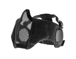 Action Sport Games ASG Lower Half Metal Black Airsoft apsauginė kaukė su ausų apsauga