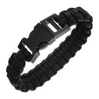 Paracordo apyrankė Badger Outdoor 550 sagtis - Juoda