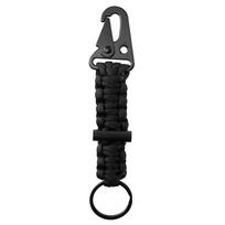 Badger lauko paracord raktų pakabukas su ugnies plienu - juodas