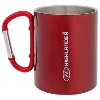 HIGHLANDER LAUKO TERMINIS PUODELIS SU KARBINERIU 300 ML - RAUDONA