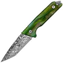 Takumitak Bloodstrike Damascus/Olive Peilis su fiksuotu ašmeniu